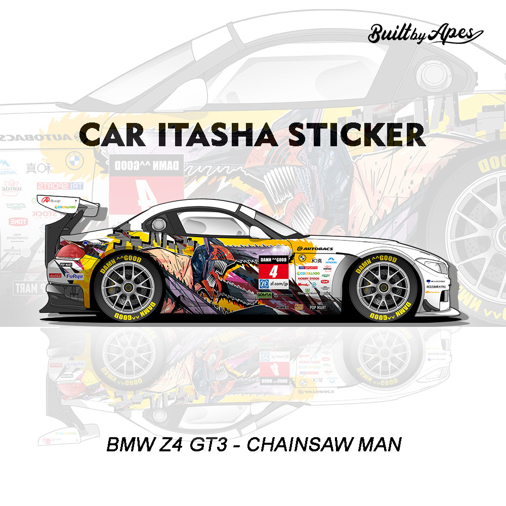 Stiker - BMW Z4 GT3 (Chainsaw Man Itasha)