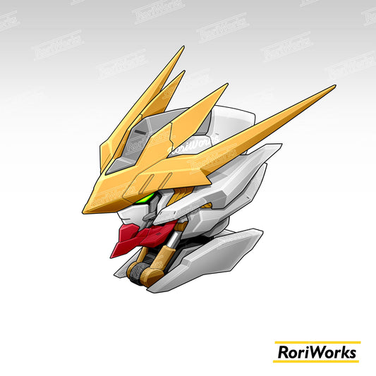 Stiker - Gundam Barbatos Lupus Rex Head