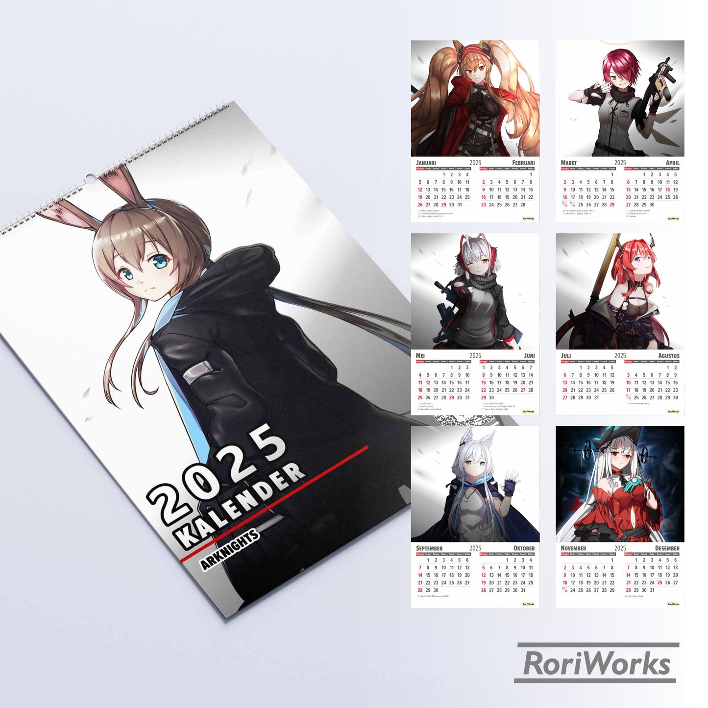 Kalender Dinding 2025 | Arknights