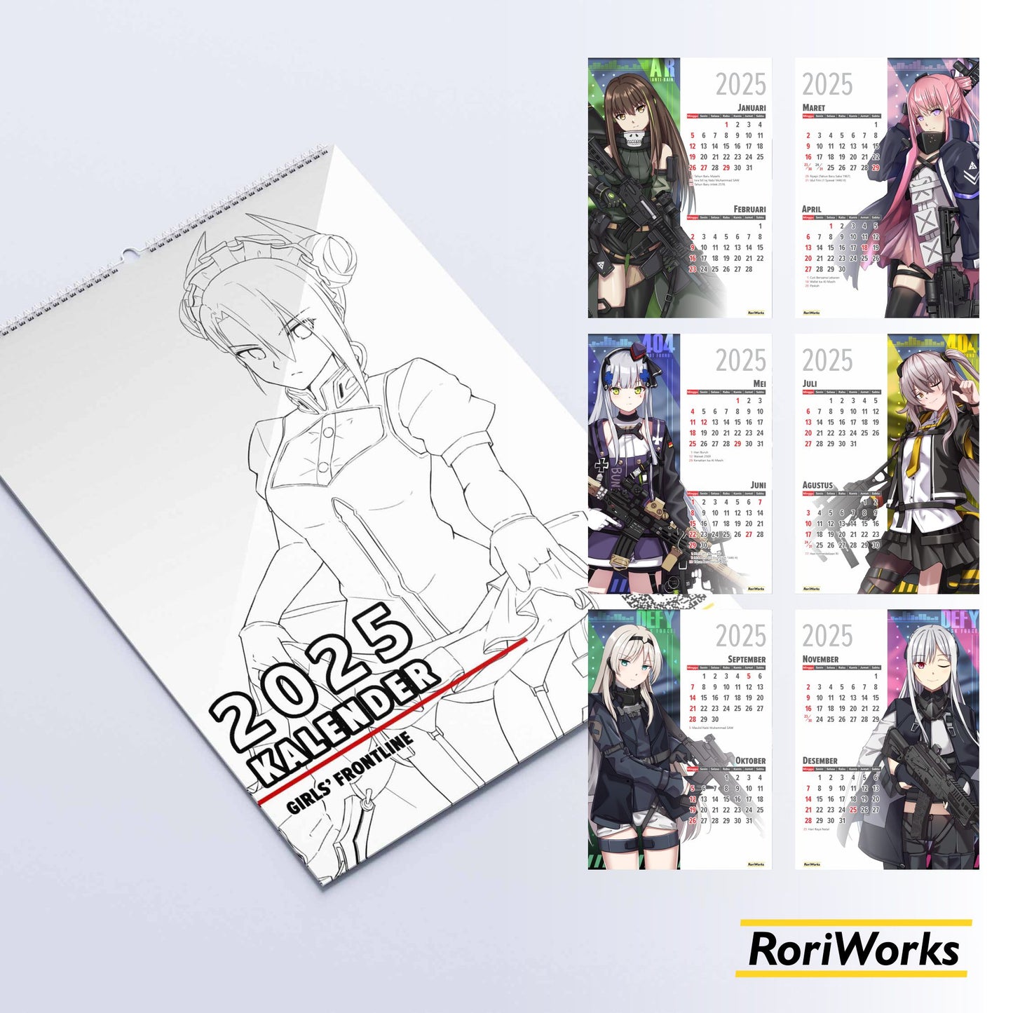 Kalender Dinding 2025 | Girls' Frontline