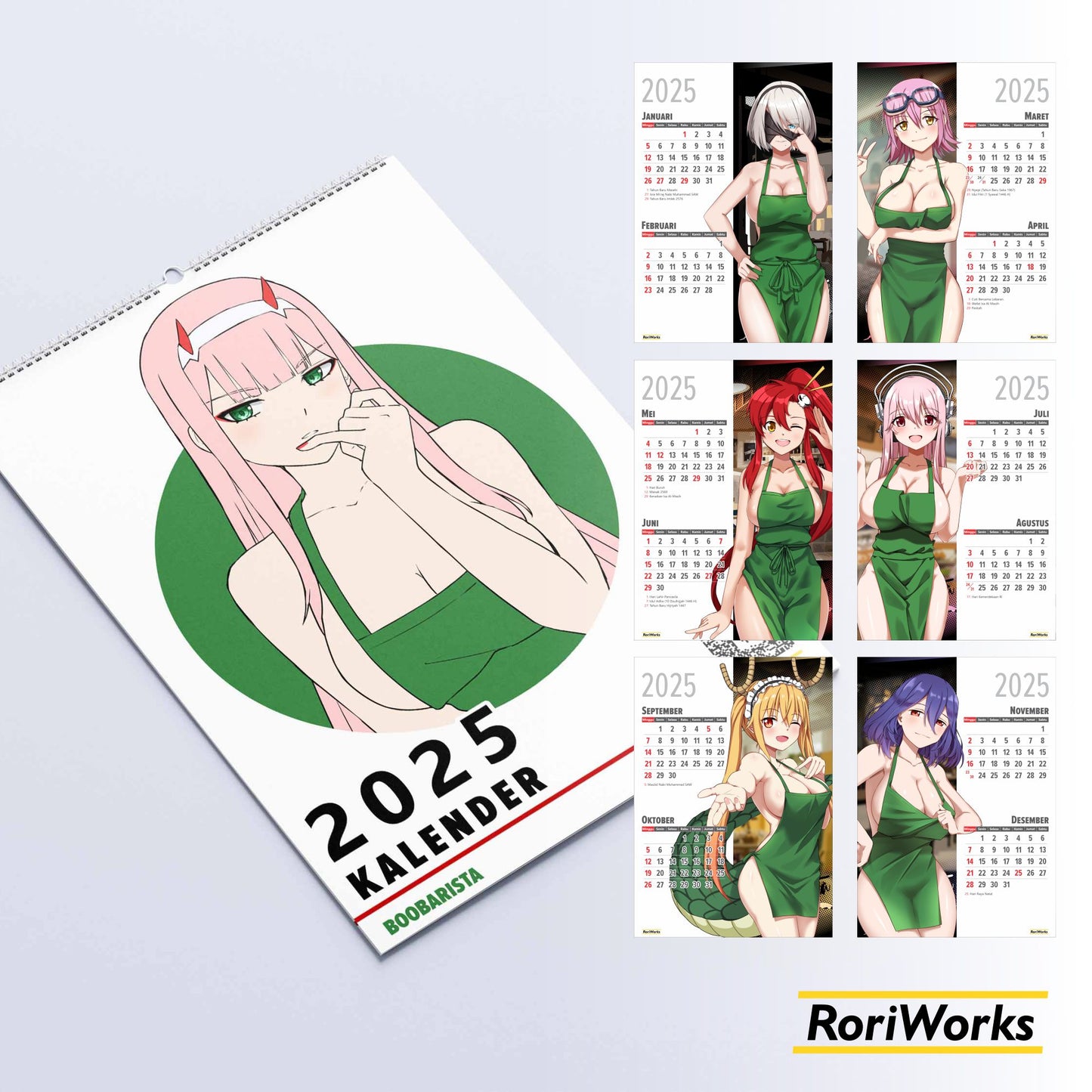 Kalender Dinding 2025 | Boobarista