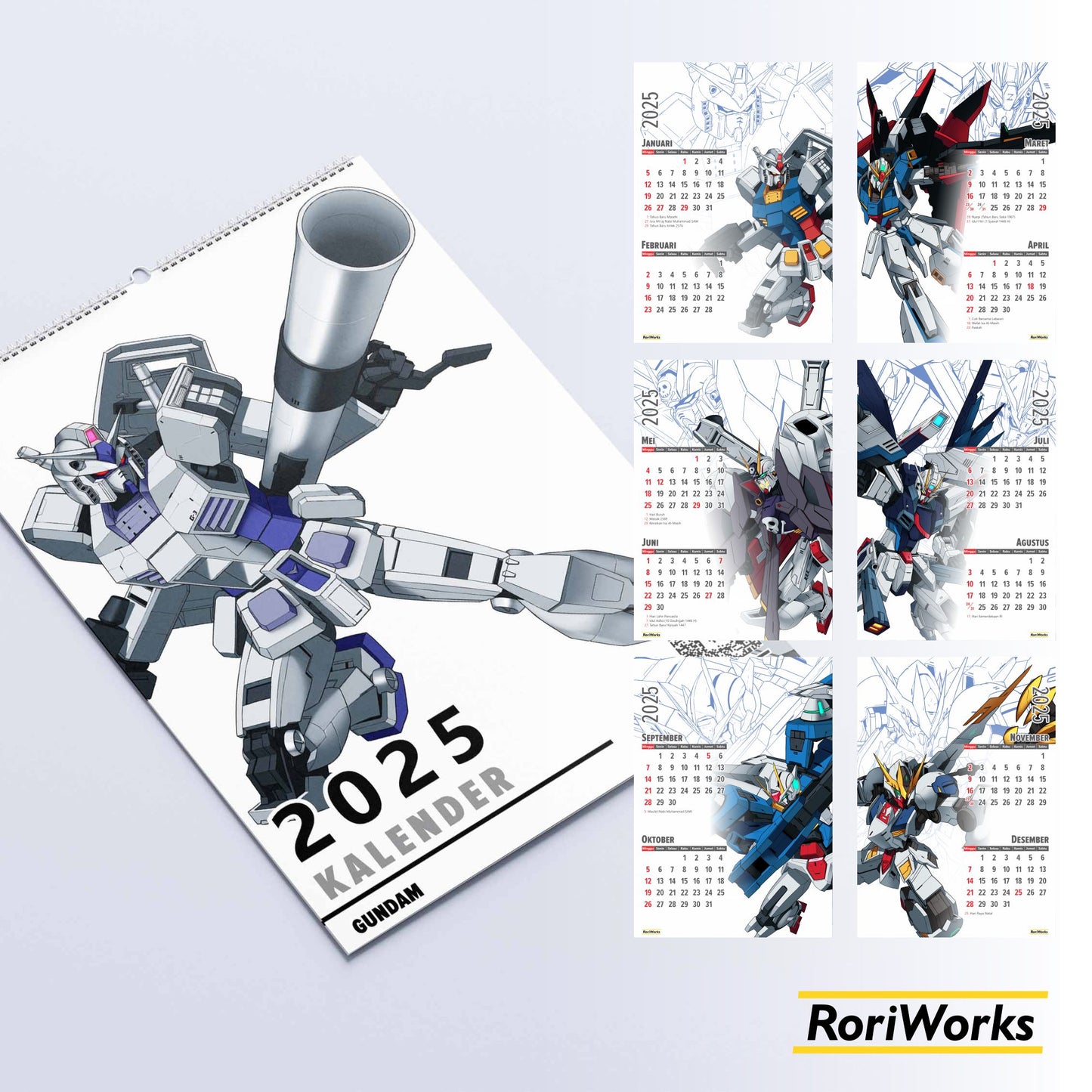 Kalender Dinding 2025 | Gundam