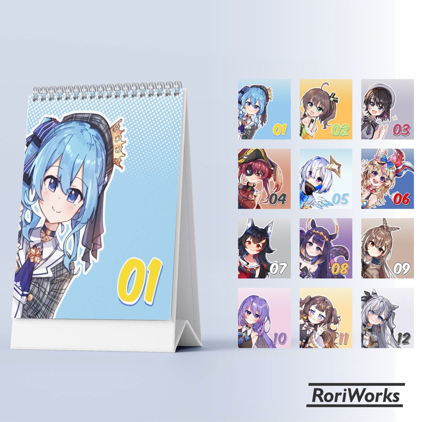 Kalender Meja Mini 2025 | Hololive