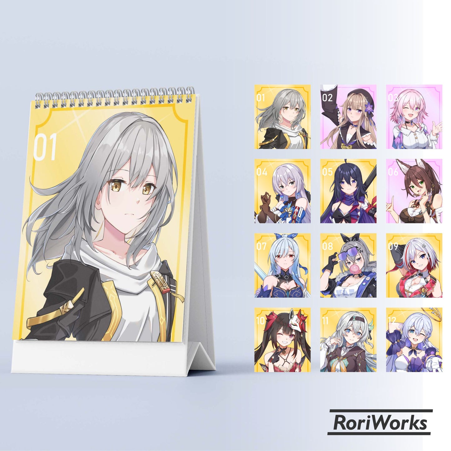 Kalender Meja Mini 2025 | Honkai: Star Rail