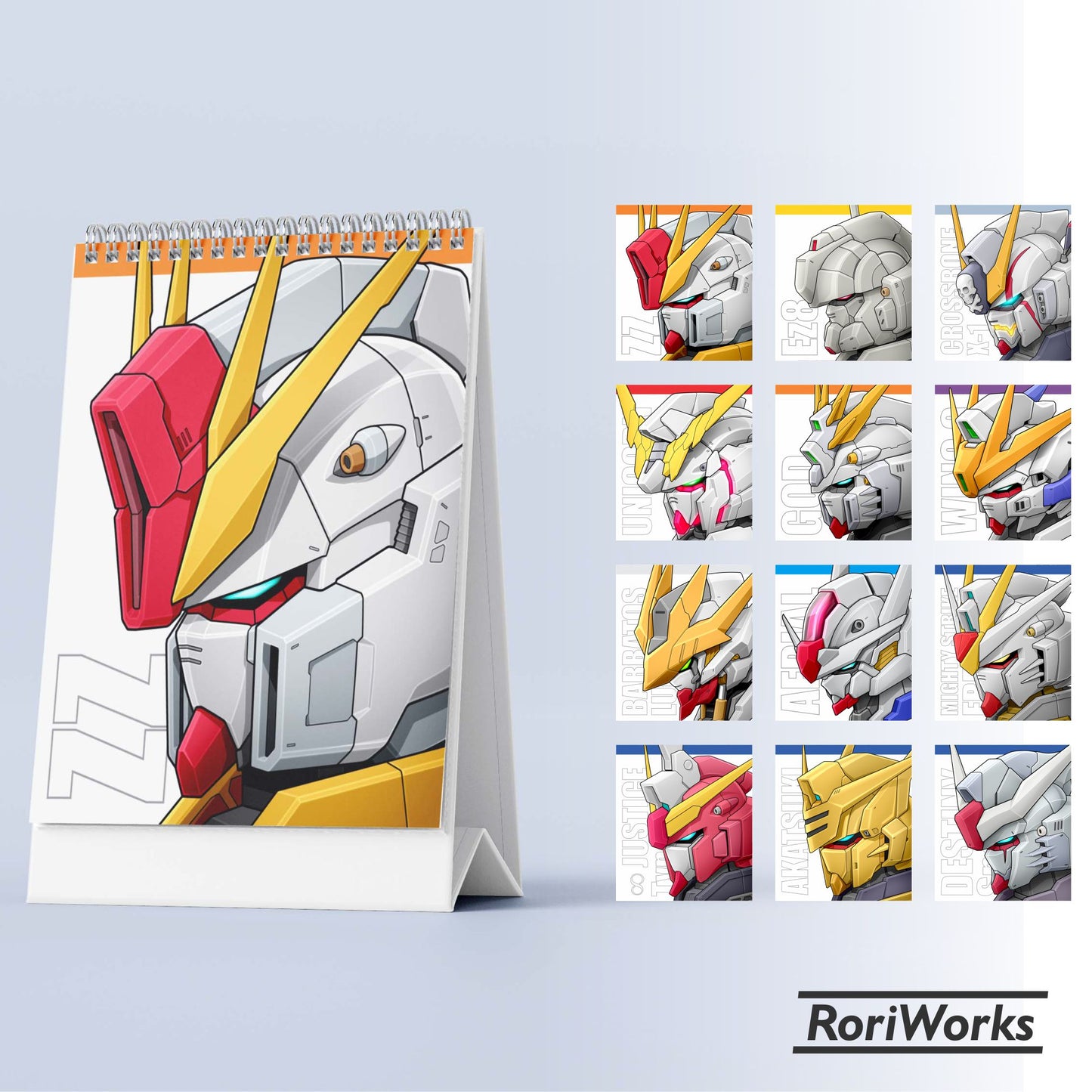Kalender Meja Mini 2025 | Gundam
