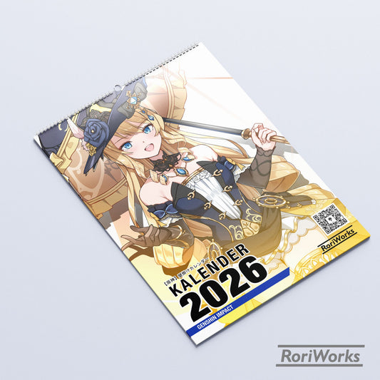 Kalender Dinding 2026 - Genshin Impact