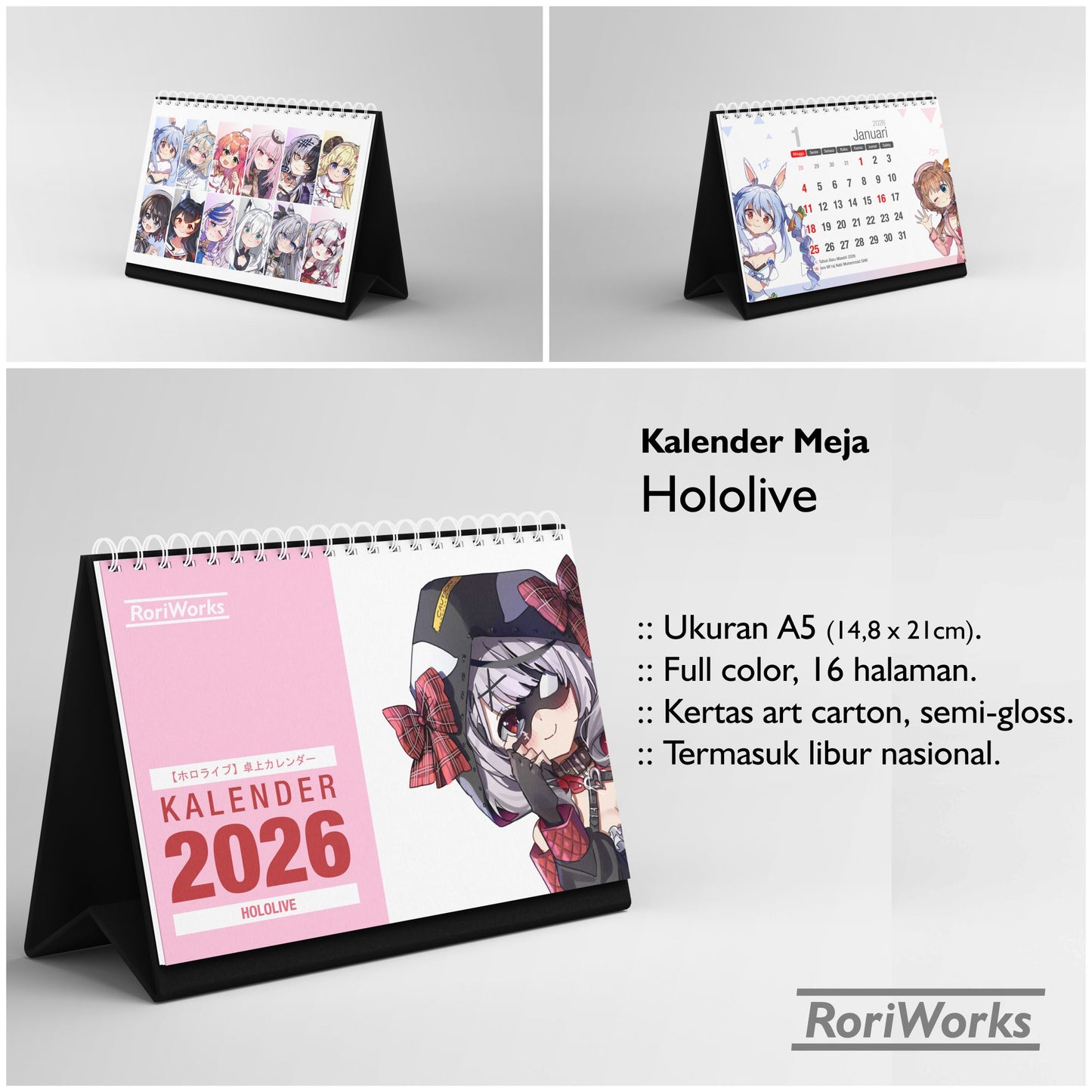 Kalender Meja 2026 - Hololive