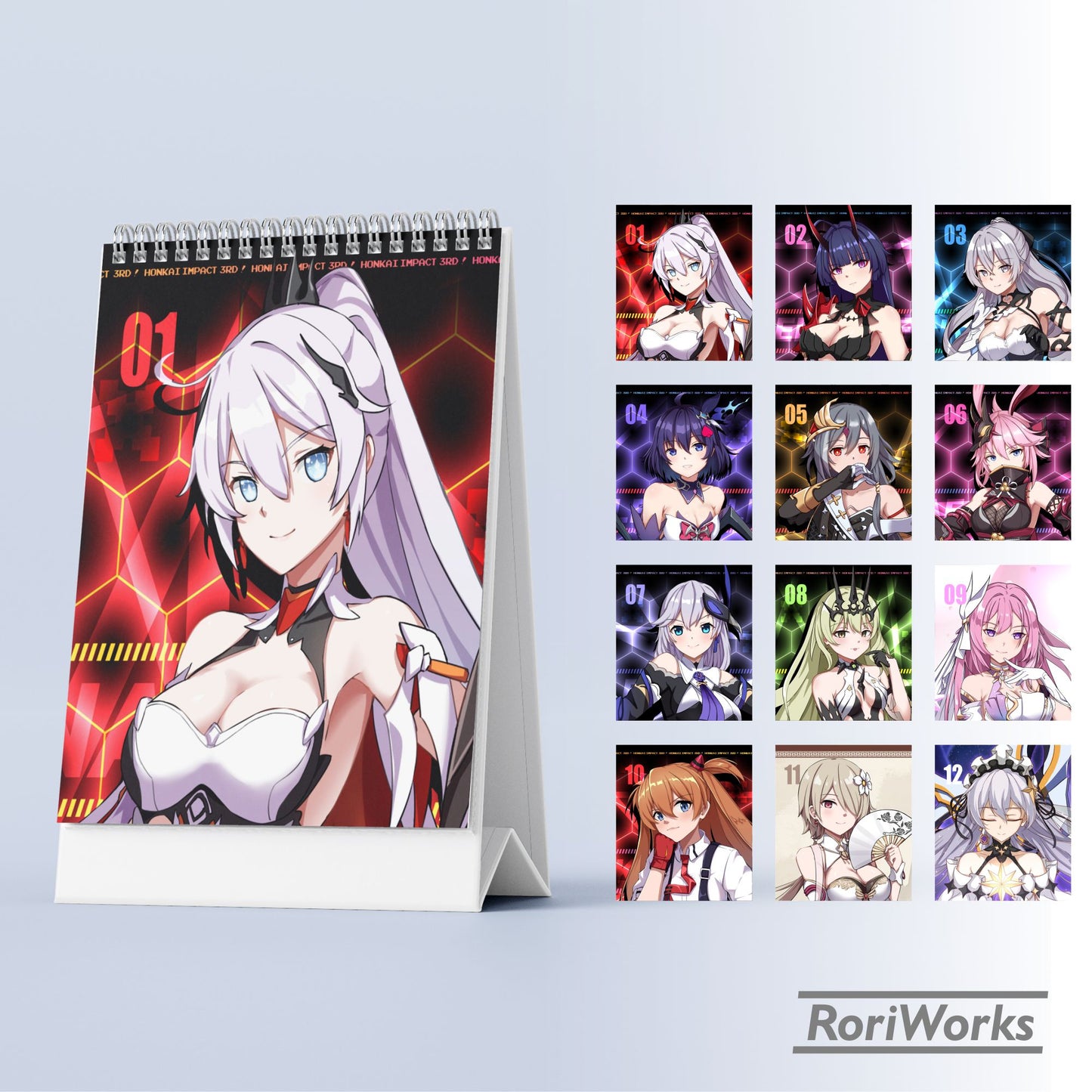 Kalender Meja Mini 2026 - Honkai Impact 3rd