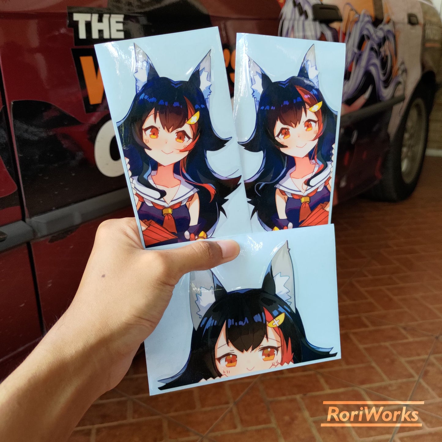 Stiker Intip Mio Ookami | Hololive