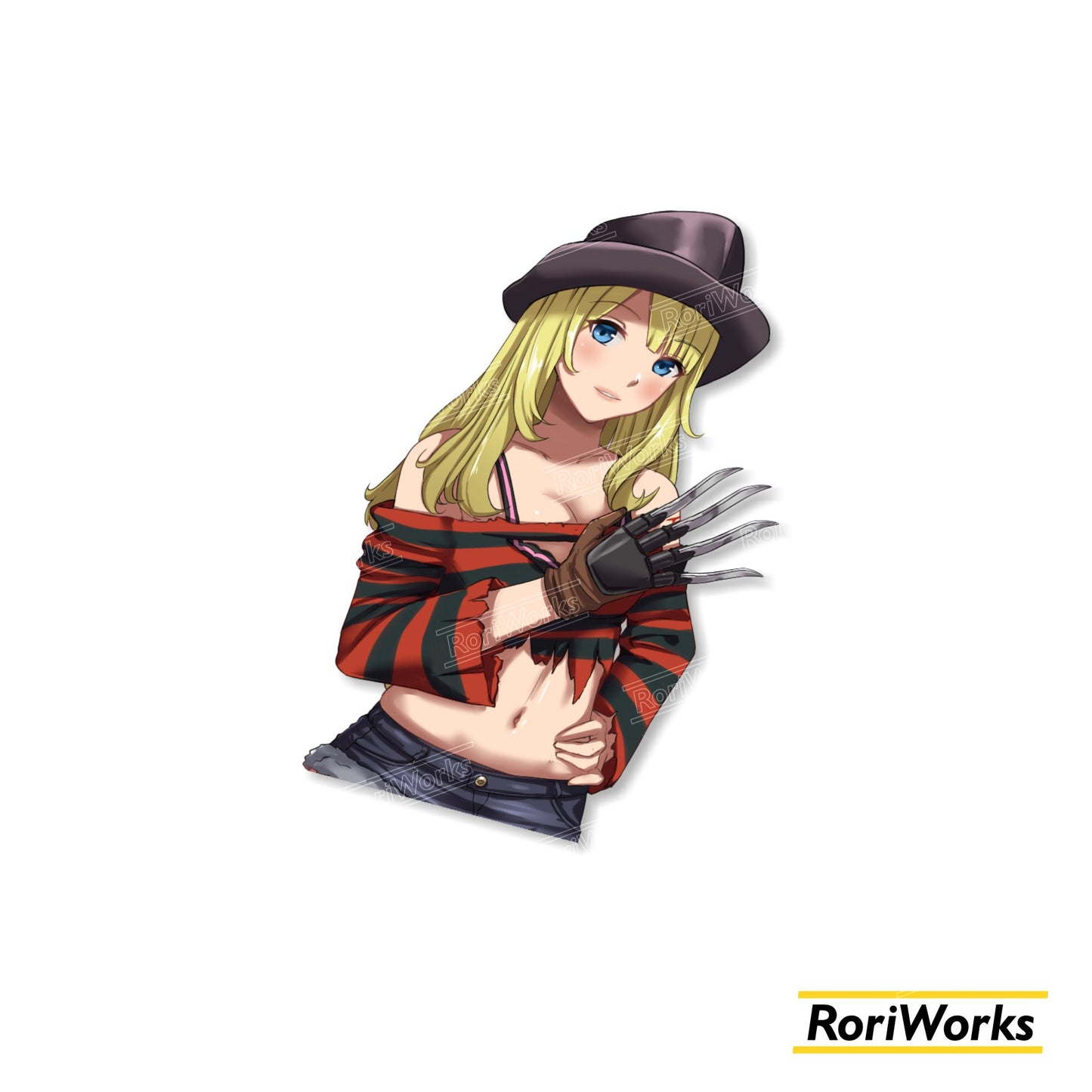 Stiker Freddy Krueger | Horror Bishoujo