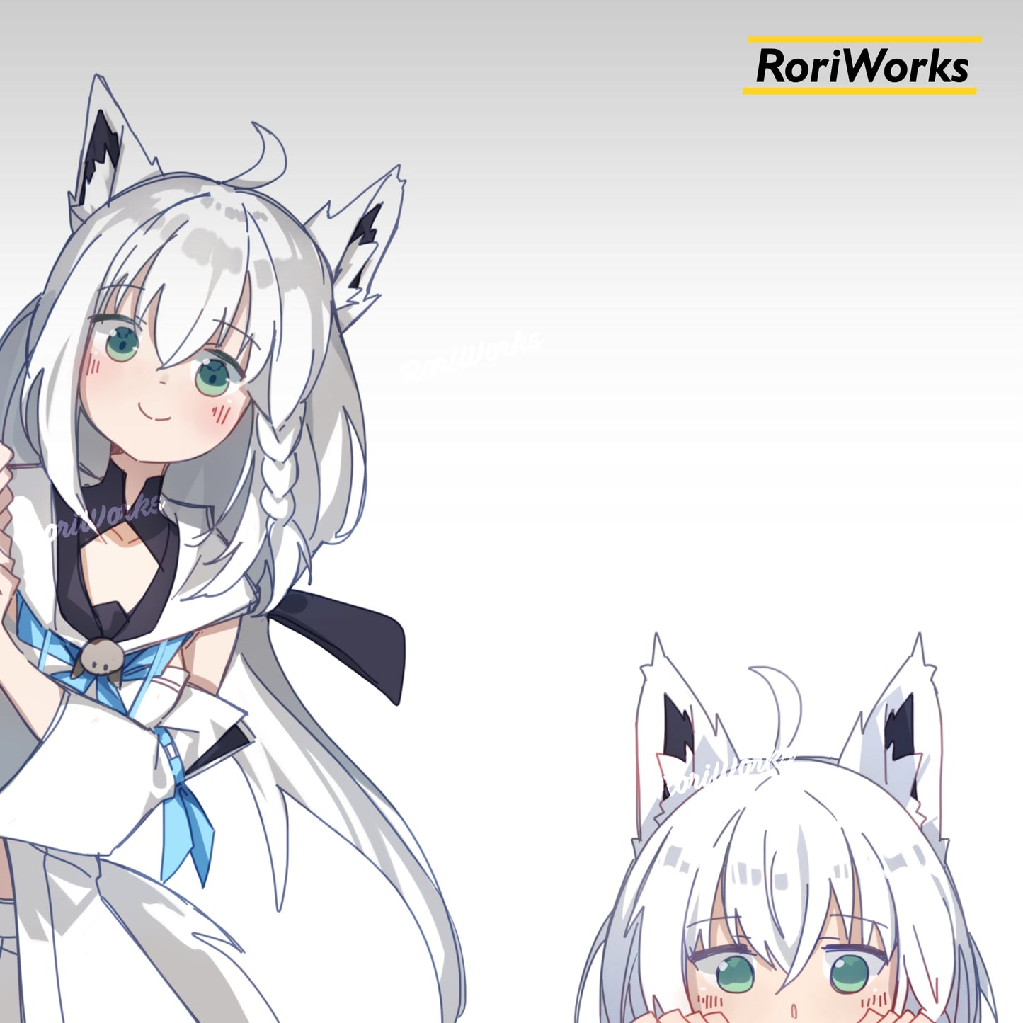 Stiker Intip Fubuki Shirakami | Hololive
