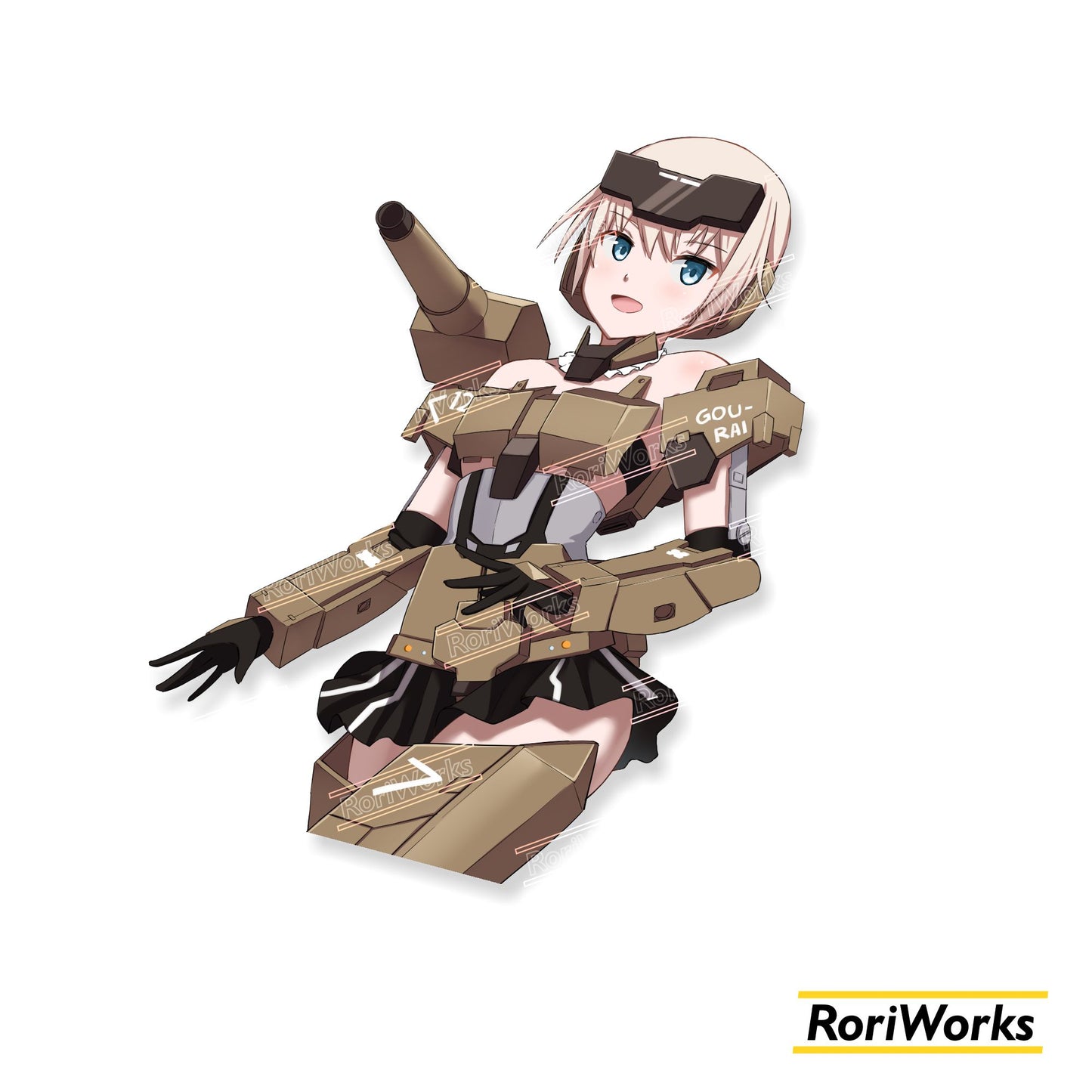 Stiker Gourai | Frame Arms Girl