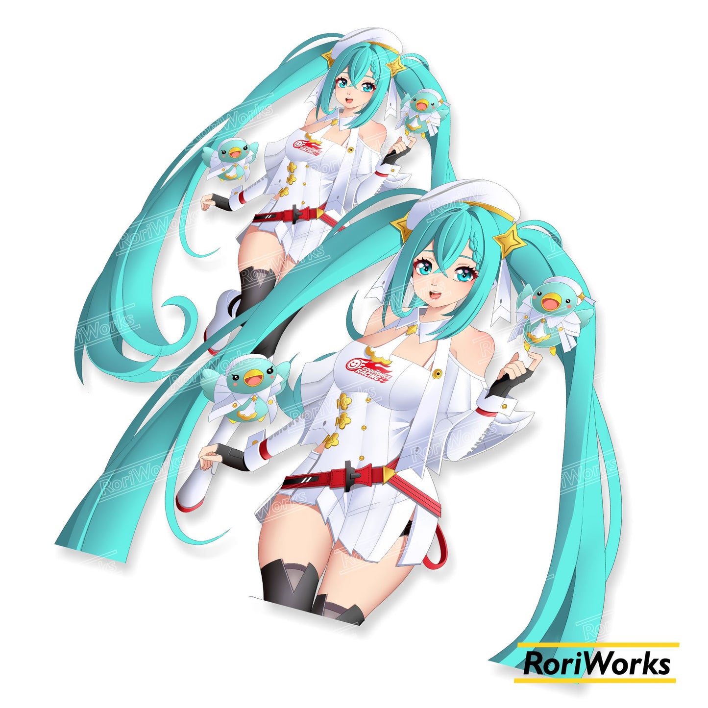Stiker Miku Hatsune (Racing Miku 2023)