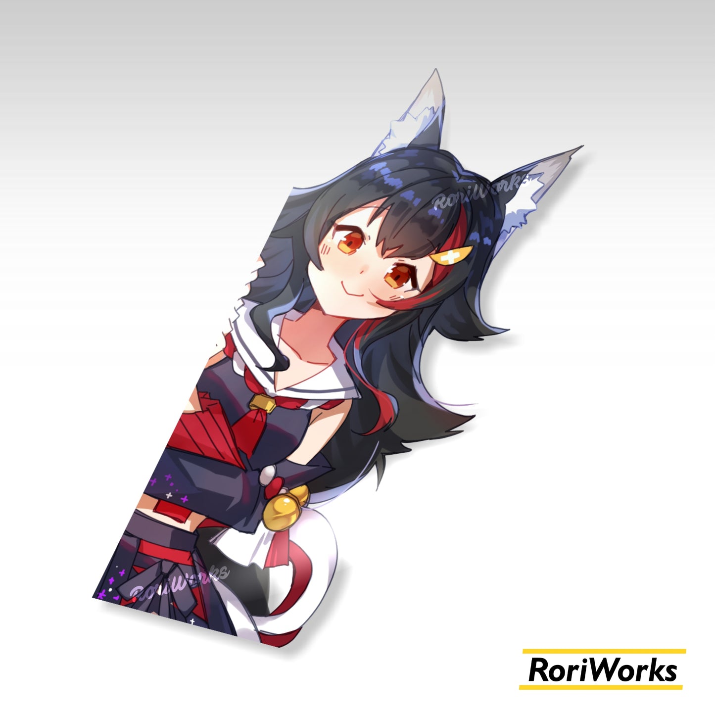 Stiker Intip Mio Ookami | Hololive