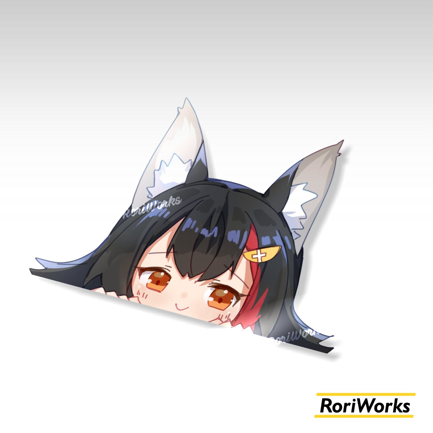 Stiker Intip Mio Ookami | Hololive