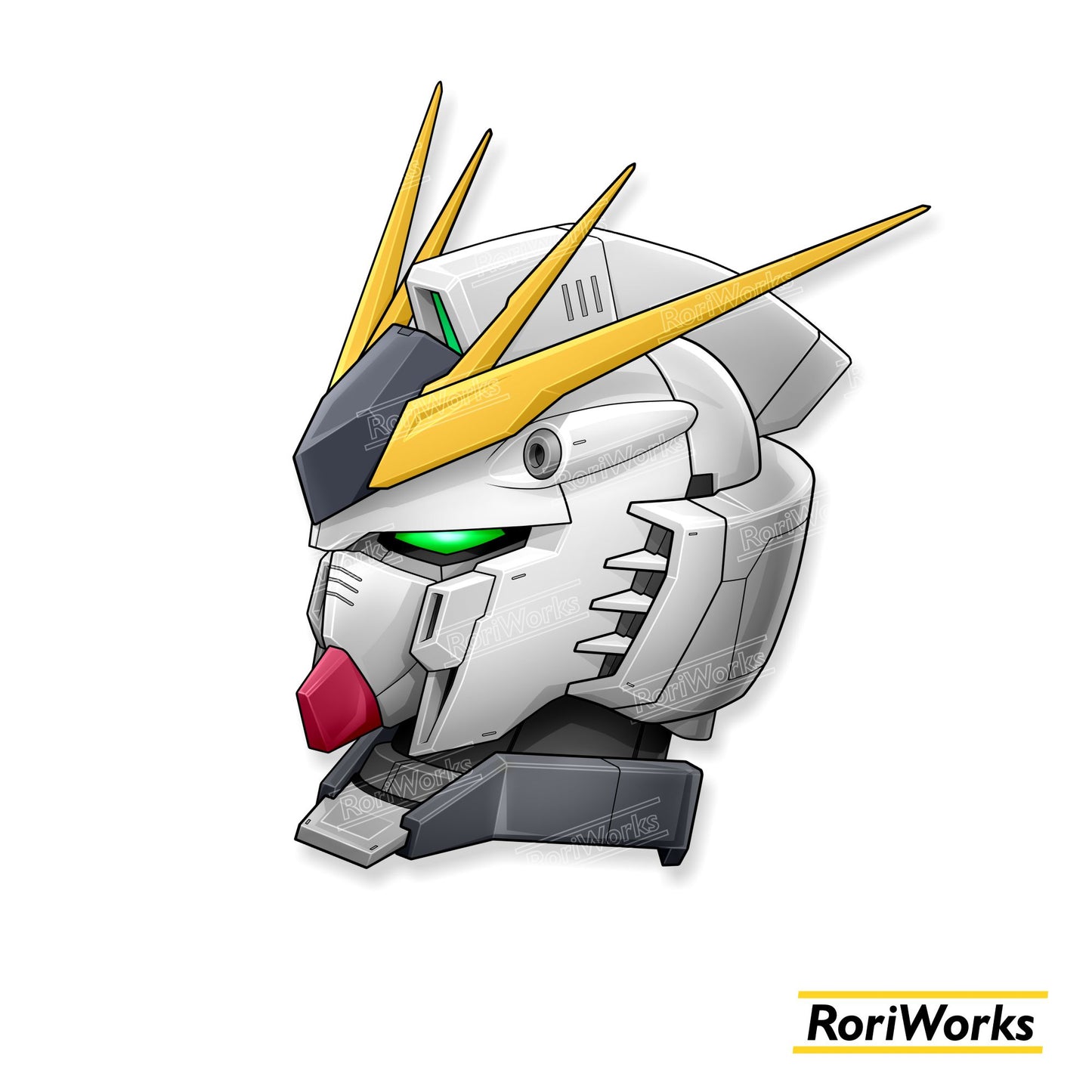 Stiker ν Gundam Head