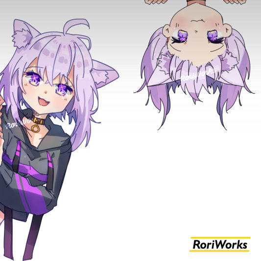 Stiker Intip - Okayu Nekomata