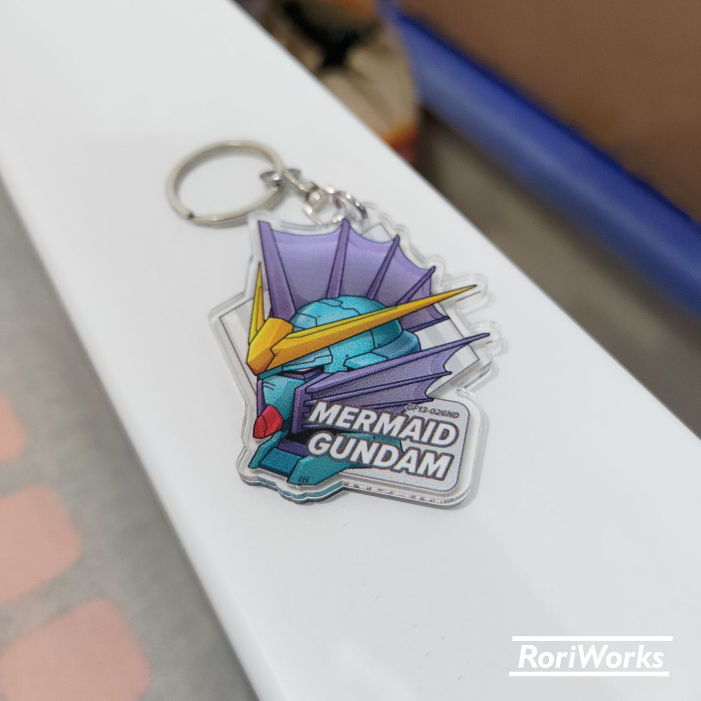 Keychain Mermaid Gundam Head
