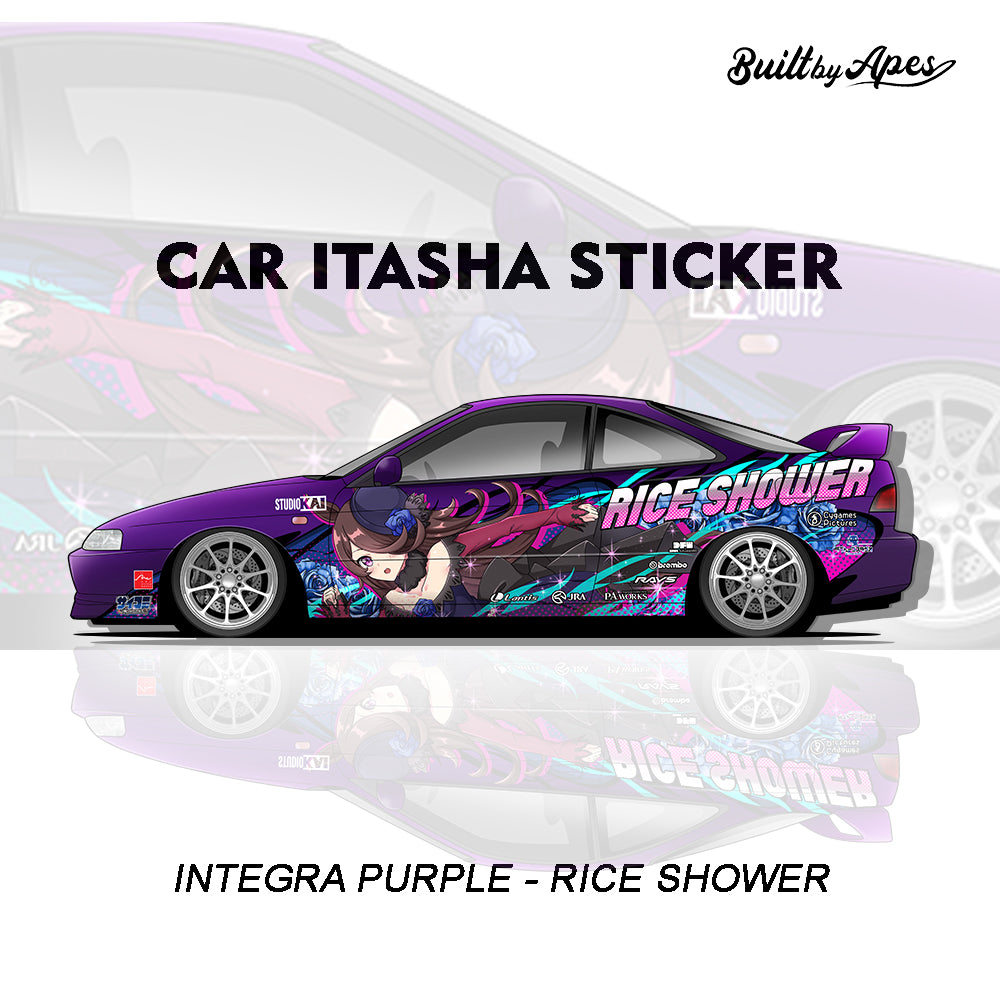 Stiker - Acura Integra Purple (Rice Shower Itasha)