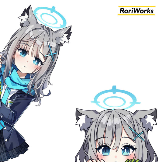 Stiker Intip - Shiroko Sunaookami