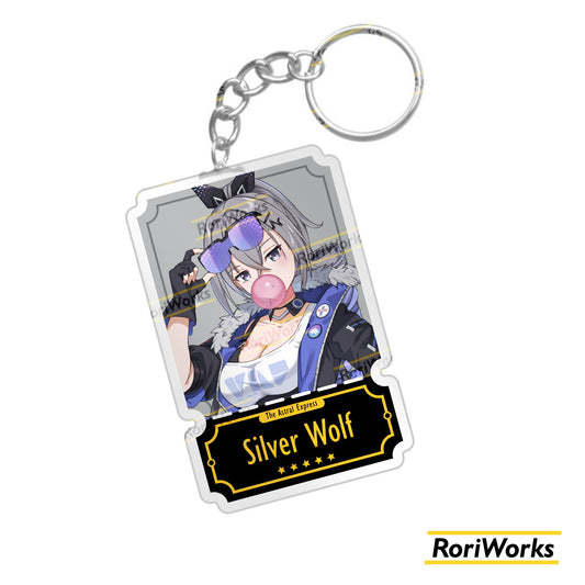 Keychain - Silver Wolf