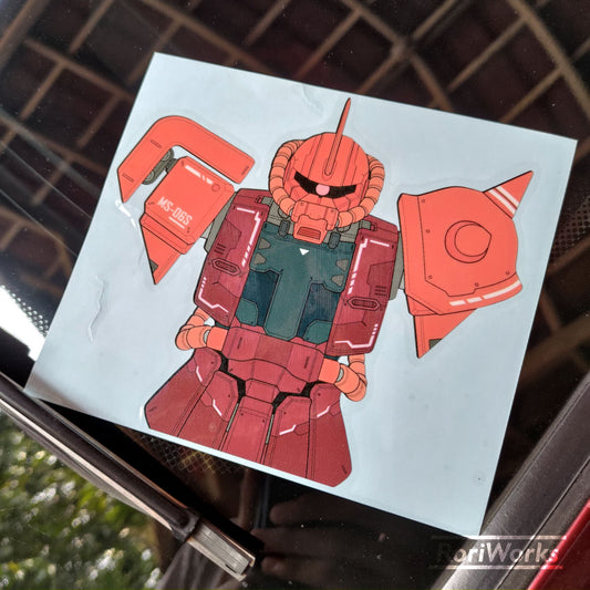 Stiker - Char's Zaku II Bust