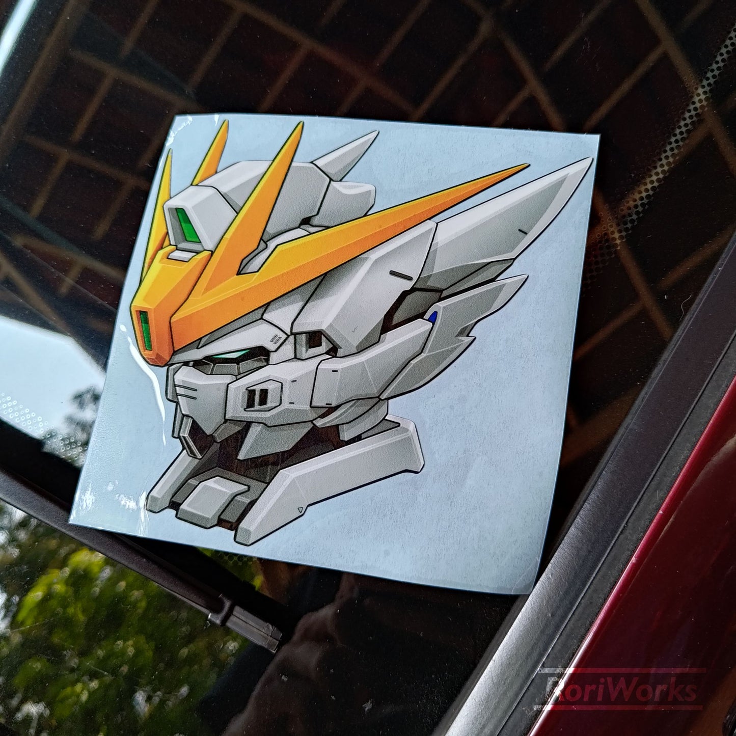 Stiker Wing Gundam Snow White Head