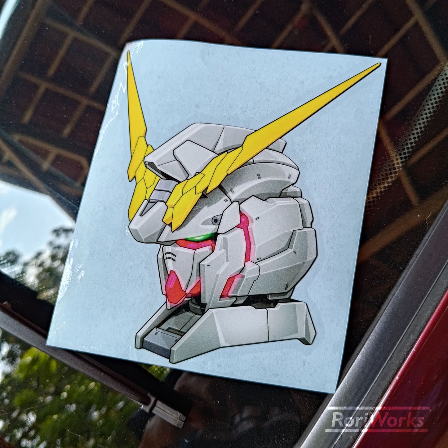 Stiker Unicorn Gundam Head (Destroy Mode)