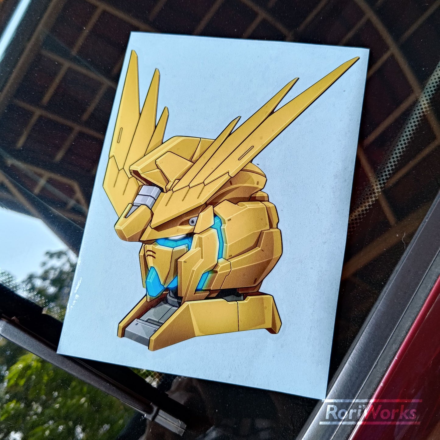 Stiker Unicorn Gundam Phenex Head (Destroy Mode)