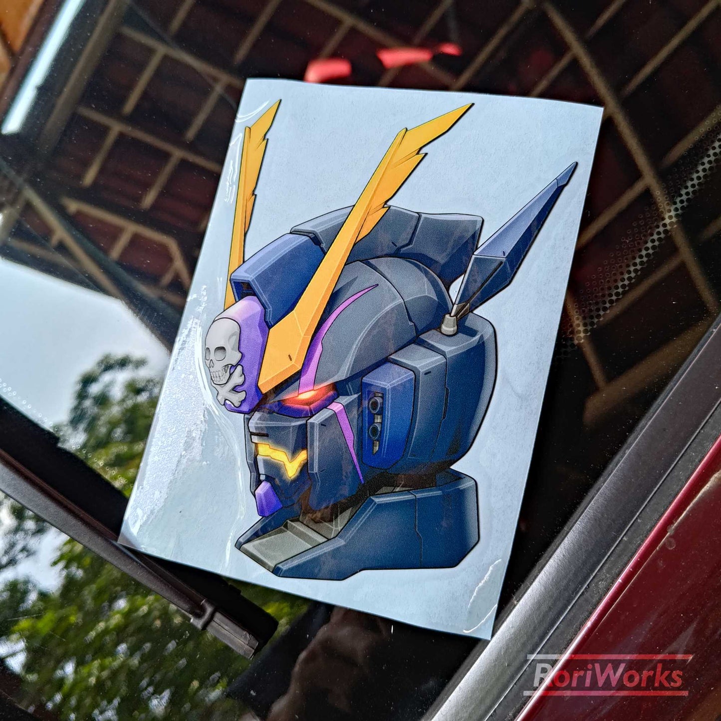 Stiker Crossbone Gundam X2 Head (High Performance Mode)