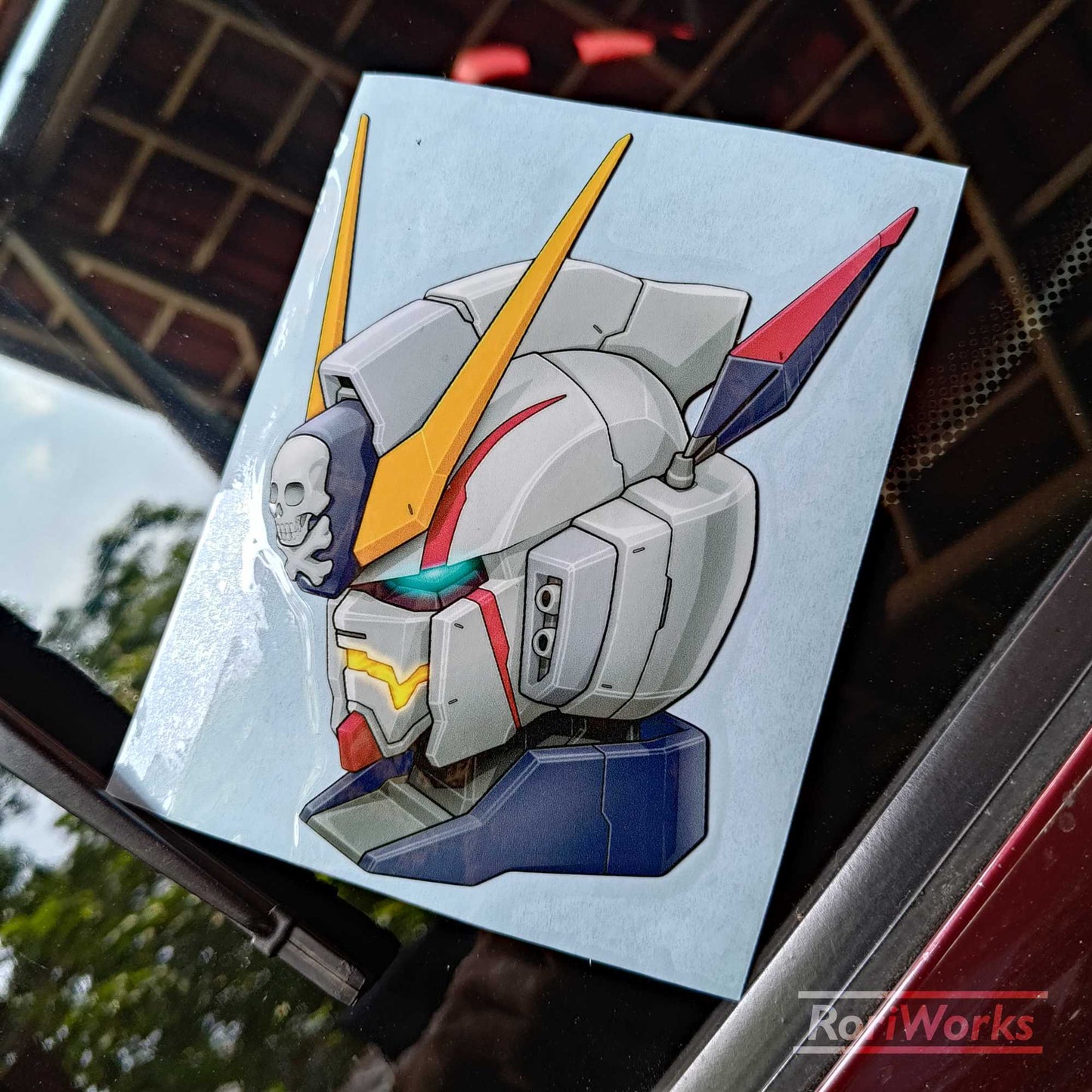 Stiker Crossbone Gundam X1 Head (High Performance Mode)