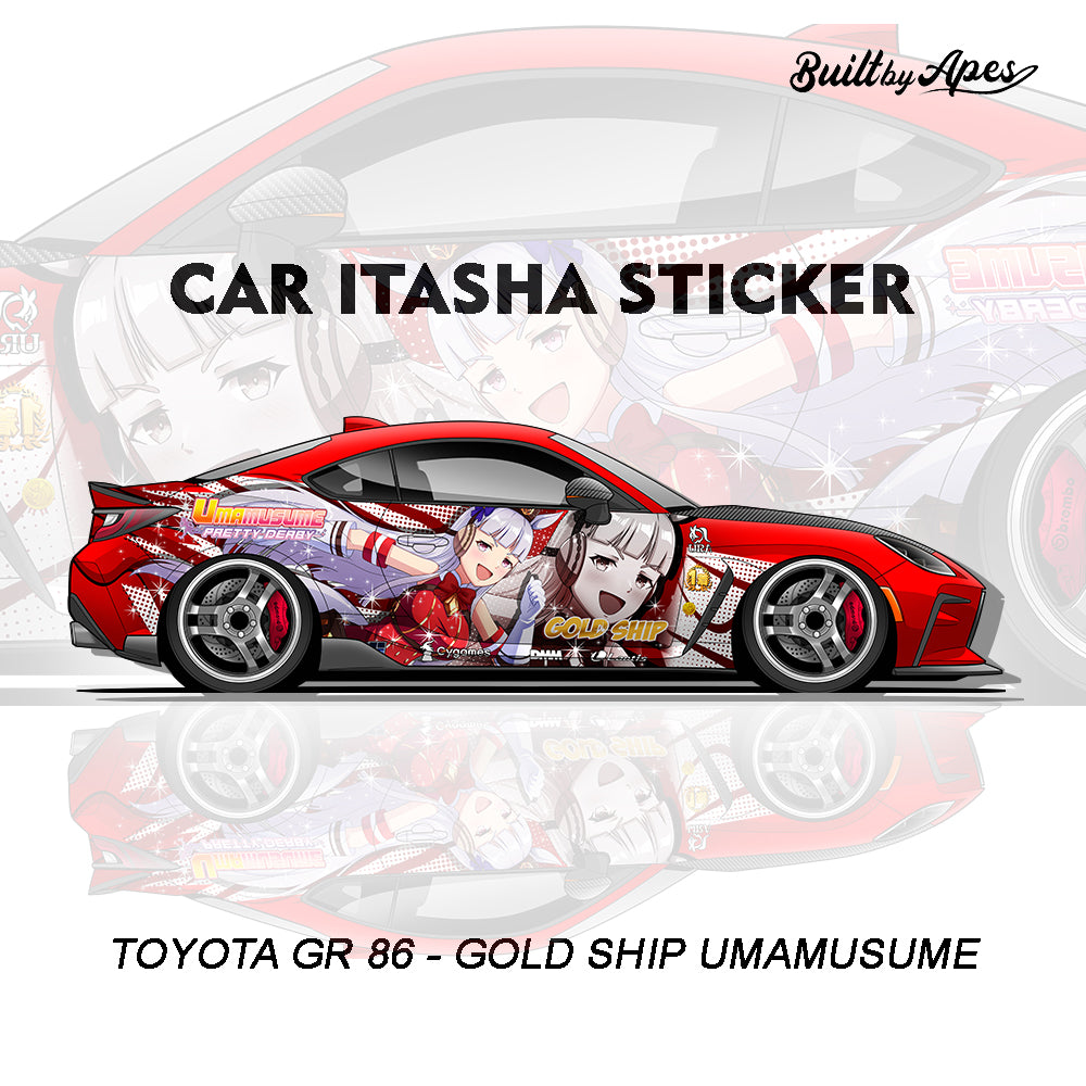 Stiker - Toyota GR 86 (Gold Ship Itasha)