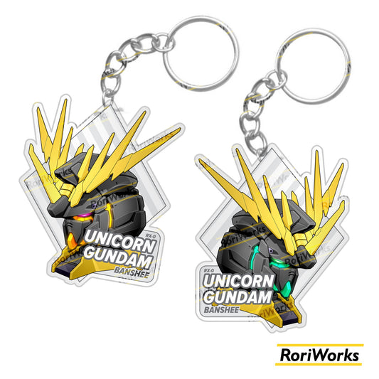 Keychain - Unicorn Gundam Banshee Head