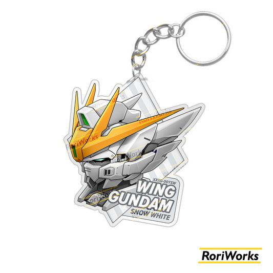 Keychain - Wing Gundam Snow White Head