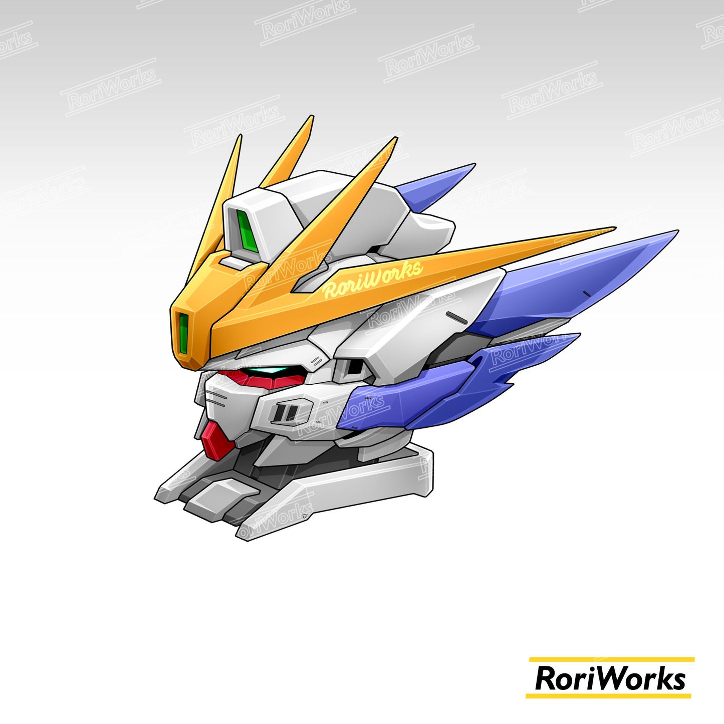 Stiker Wing Gundam Zero EW Head