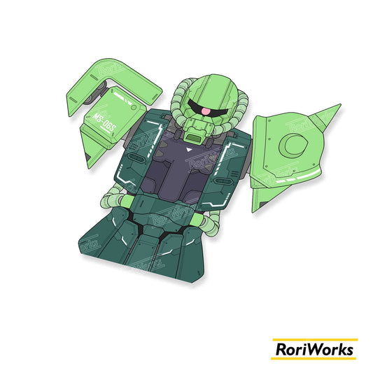 Stiker - Zaku II Bust