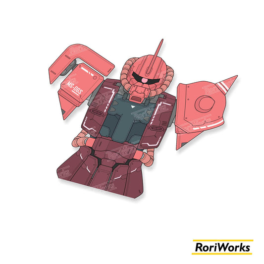 Stiker - Char's Zaku II Bust