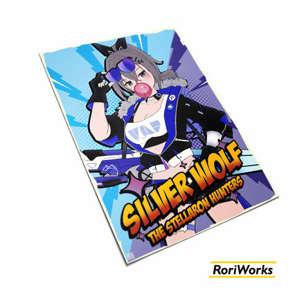 Poster - Silver Wolf (Retro Pop Art)