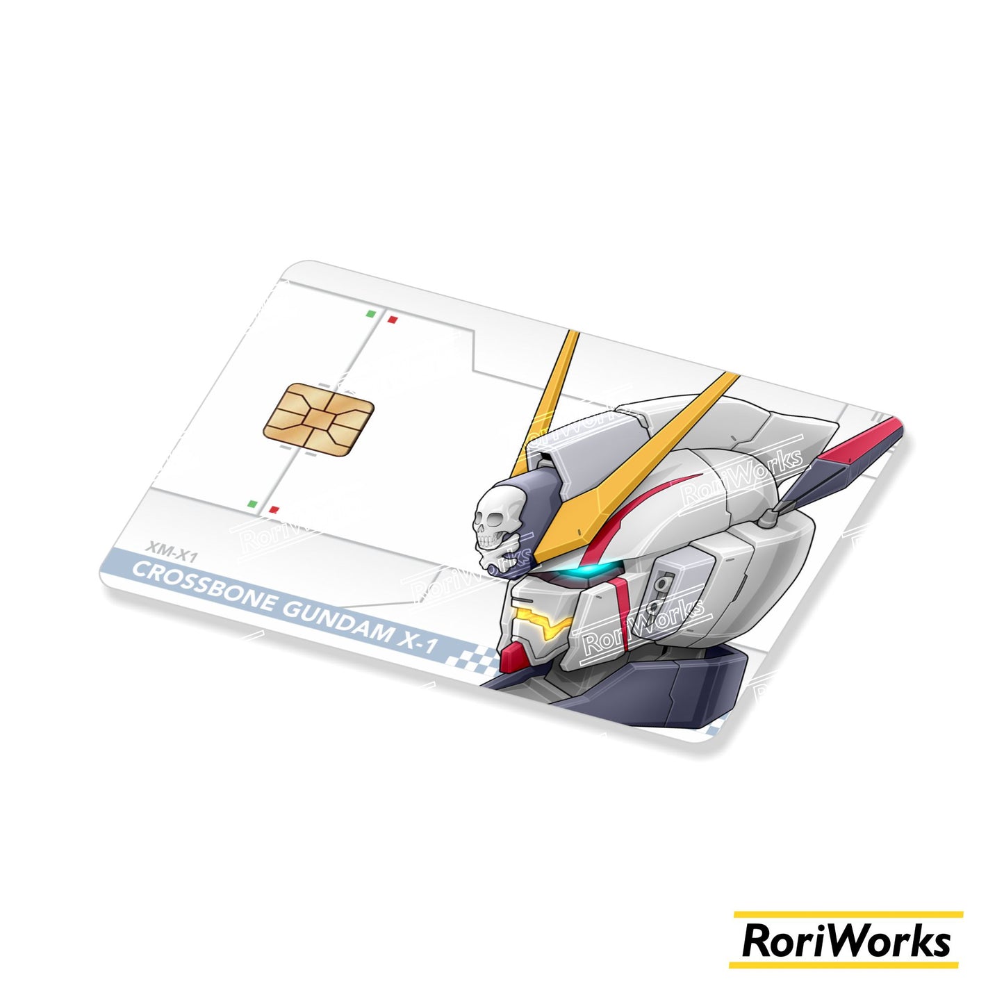 Stiker Kartu - Crossbone Gundam X1 Head