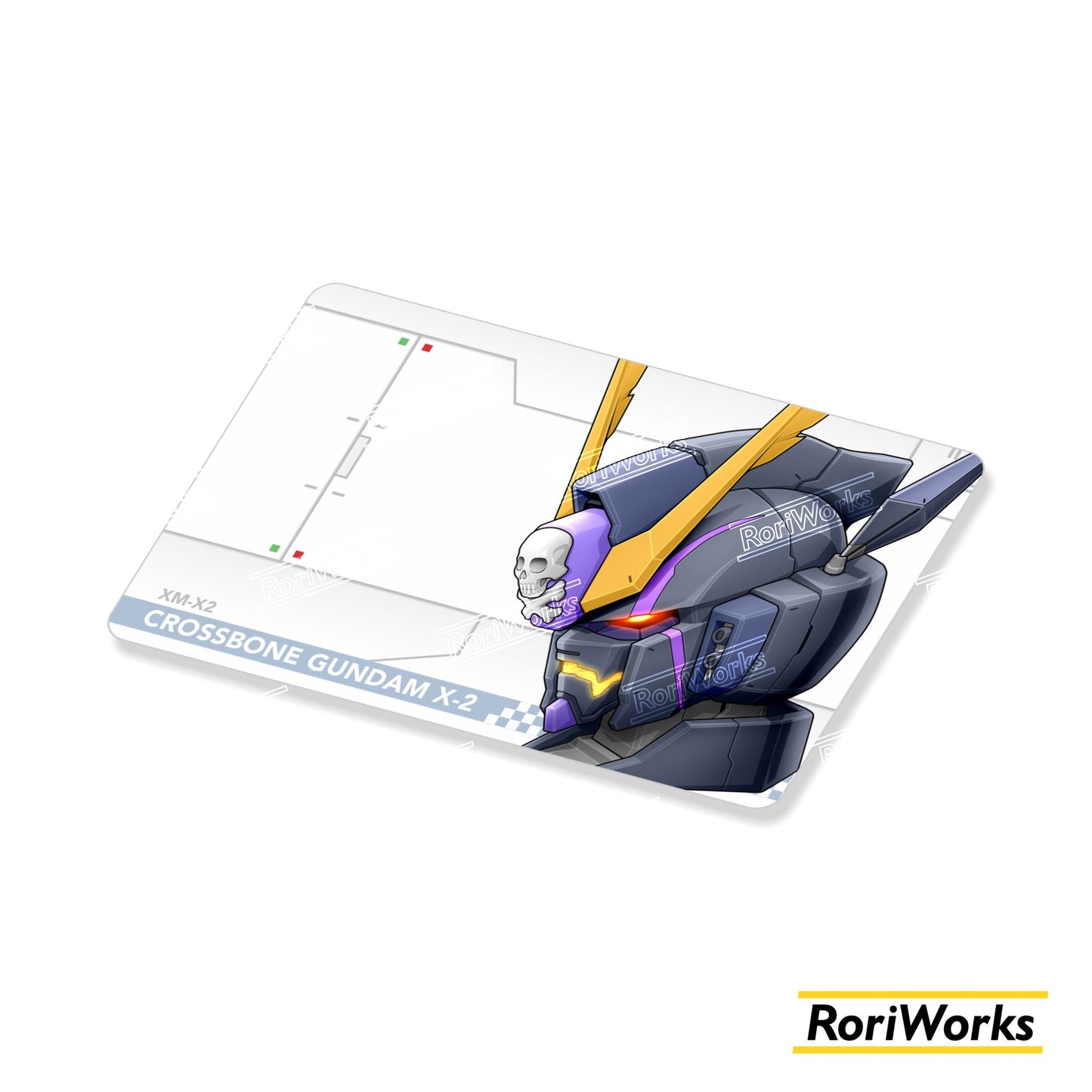 Stiker Kartu - Crossbone Gundam X2 Head
