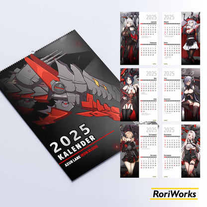 Kalender Dinding 2025 | Azur Lane (Crimson Axis)