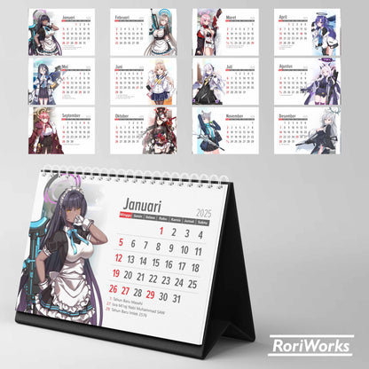 Kalender Meja 2025 | Blue Archive