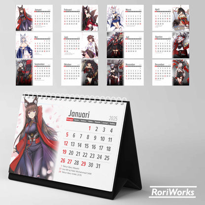 Kalender Meja 2025 | Azur Lane (Crimson Axis)