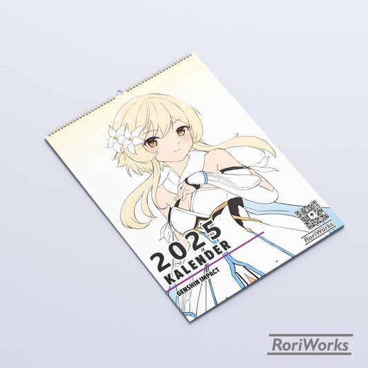 Kalender Dinding 2025 | Genshin Impact Waifu