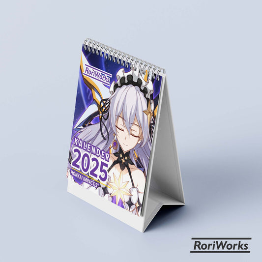 Kalender Meja Mini 2025 | Honkai Impact 3rd