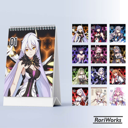 Kalender Meja Mini 2025 | Honkai Impact 3rd