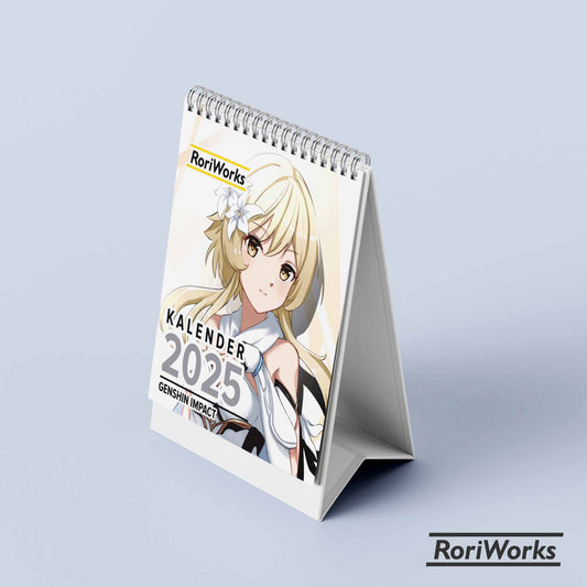 Kalender Meja Mini 2025 | Genshin Impact
