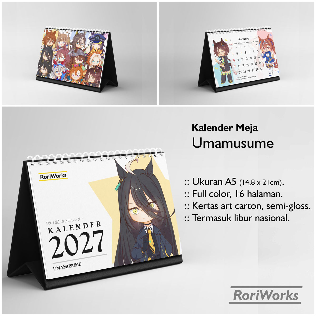 Kalender Meja 2027 - Umamusume