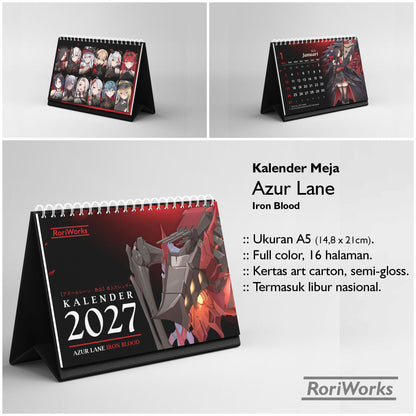 Kalender Meja 2027 - Azur Lane (Iron Blood)