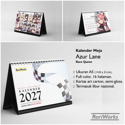 Kalender Meja 2027 - Azur Lane (Race Queen)